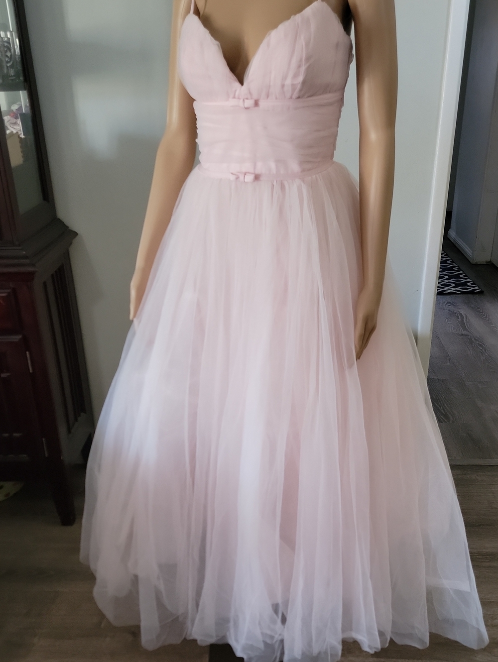 Haute Monde Light Pink Tulle Formal Dress with Sweetheart Bodice